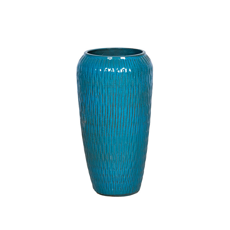 Sintra Vase Giant kerámia növénytartó pávakék 36x88cm