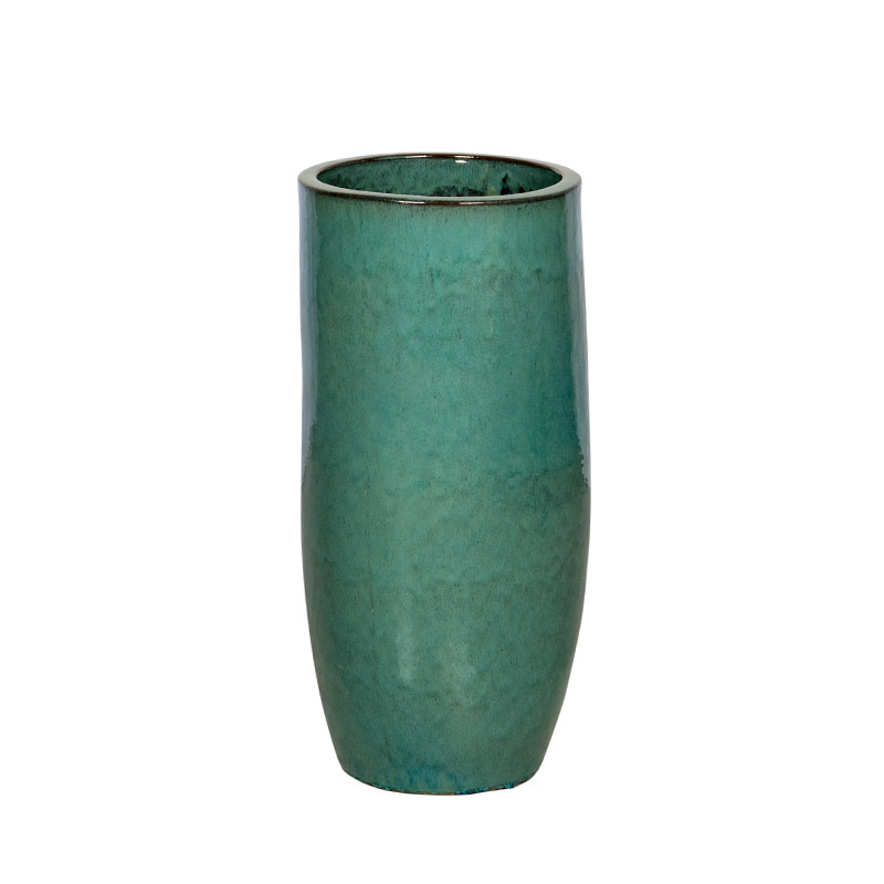 Menton Vase Giant kerámia növénytartó türkizkék 40x82cm