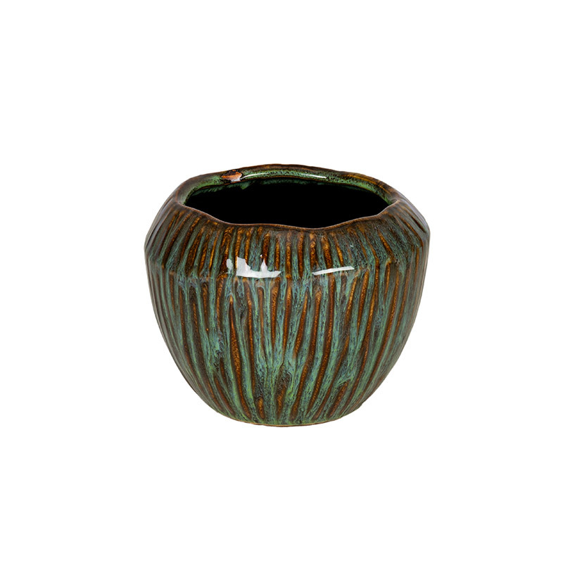 Willow kerámia kaspó zöld 15x11,5cm