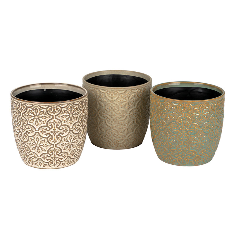 Lyra ker&aacute;mia kasp&oacute; mix antikolt z&ouml;ld/feh&eacute;r/zs&aacute;lyaz&ouml;ld 13,3x12,6cm