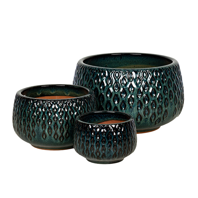 Colby Rita ker&aacute;mia &uuml;ltetőt&aacute;l szett petrolz&ouml;ld 15x10,5-30x19cm S3