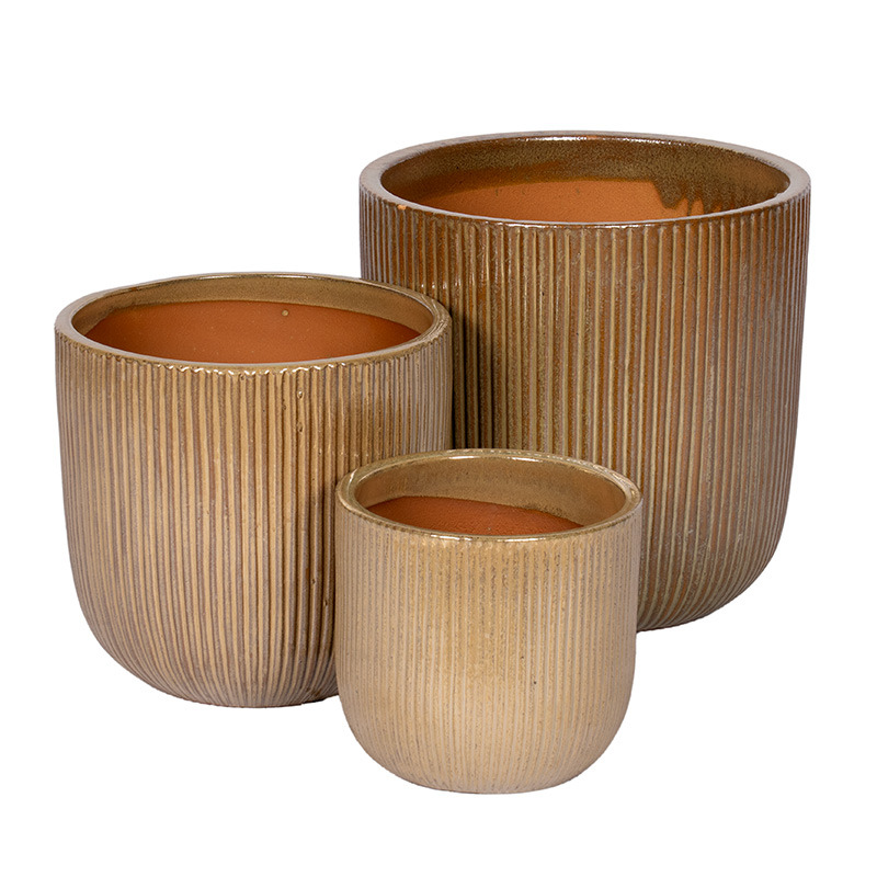 Maxton Cylinder ker&aacute;mia n&ouml;v&eacute;nytart&oacute; szett cappuccino 22,7x21-37,3x36cm S3