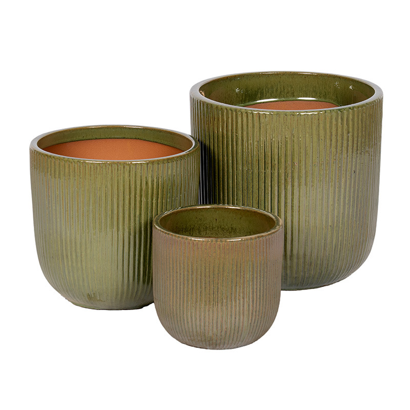 Maxton Cylinder ker&aacute;mia n&ouml;v&eacute;nytart&oacute; szett antik z&ouml;ld 22,7x21-37,3x36cm S3