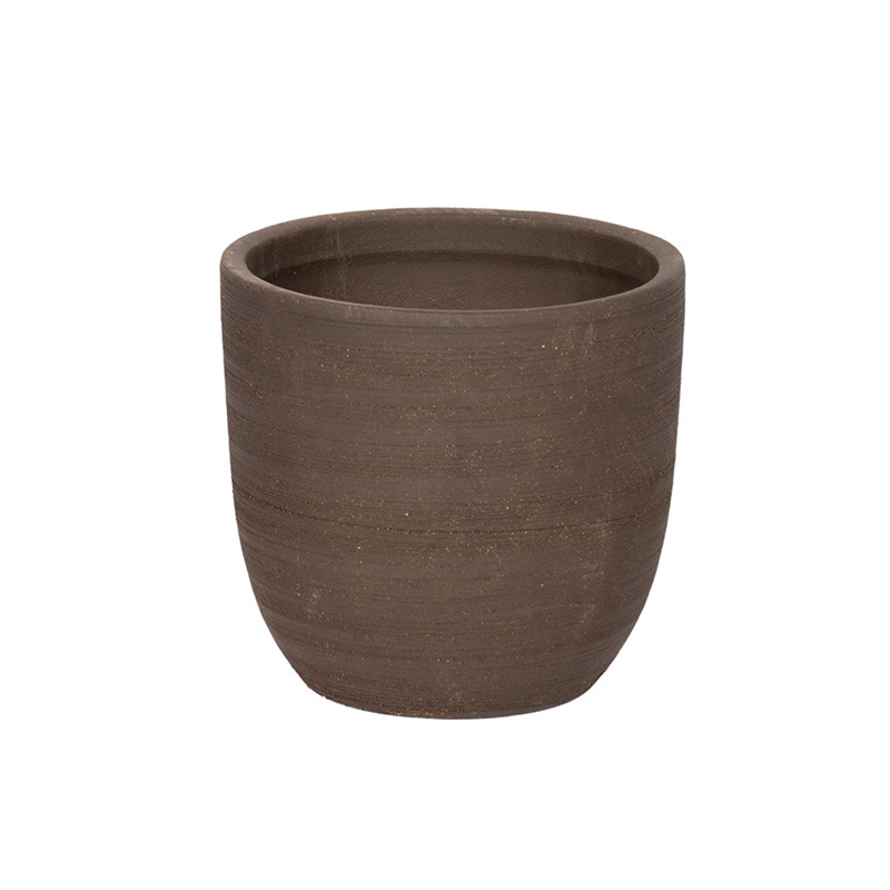 Peyton Vase ker&aacute;mia n&ouml;v&eacute;nytart&oacute; s&ouml;t&eacute;tbarna 22x21cm