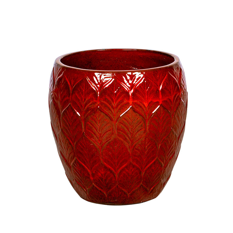 Forrest Monica kerámia növénytartó vörös 29x30cm