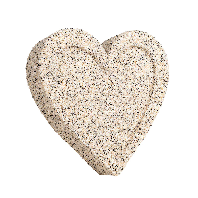 szív kegyeleti dísz szürke 30x30x8cm