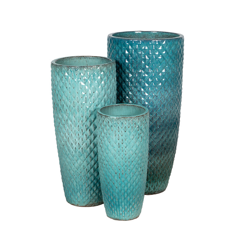 Sullivan Vase ker&aacute;mia n&ouml;v&eacute;nytart&oacute; szett j&eacute;gk&eacute;k 23,7x51-38x80cm S3
