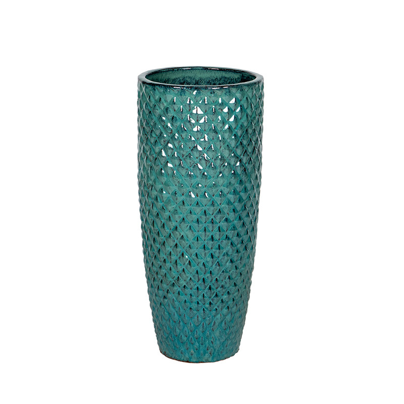 Sullivan Vase ker&aacute;mia n&ouml;v&eacute;nytart&oacute; t&uuml;rkiz 31x70,5cm