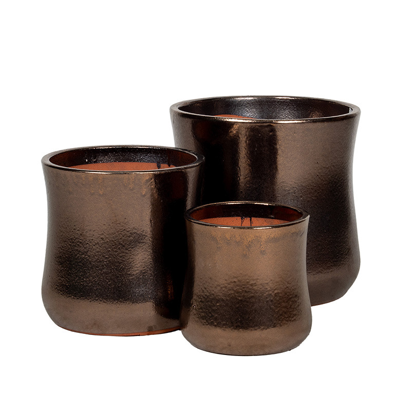 Lenie Caldron ker&aacute;mia n&ouml;v&eacute;nytart&oacute; szett bronz 24x23,5-39x37,5cm S3
