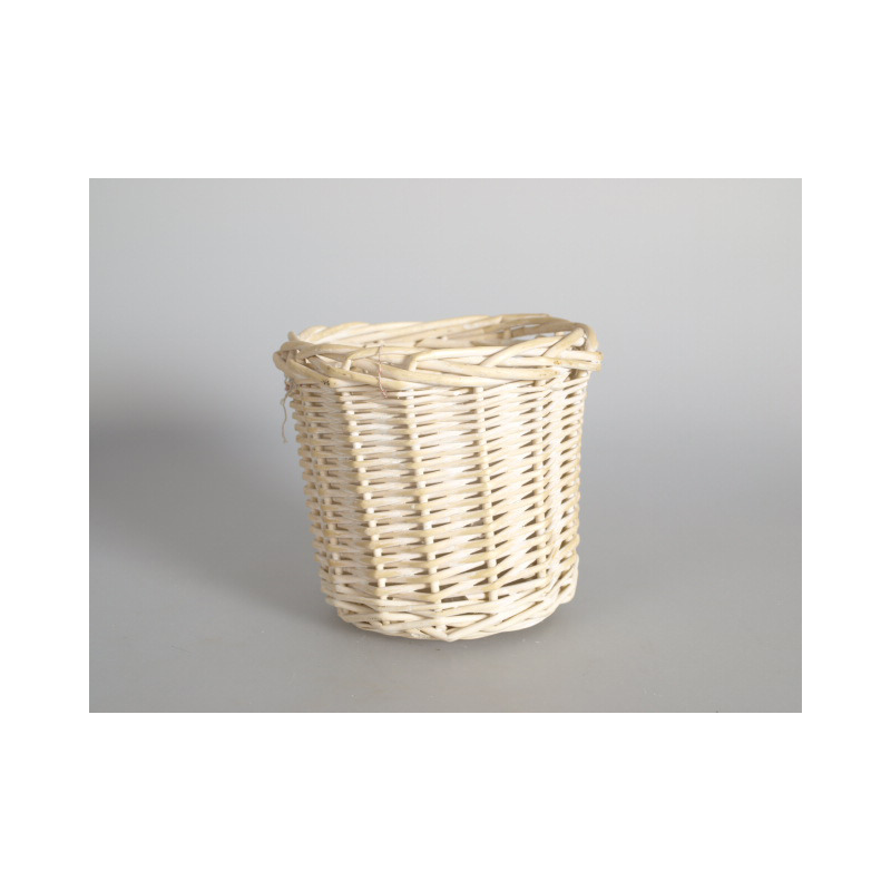 vessző kaspó antikolt fehér 16,5x15cm