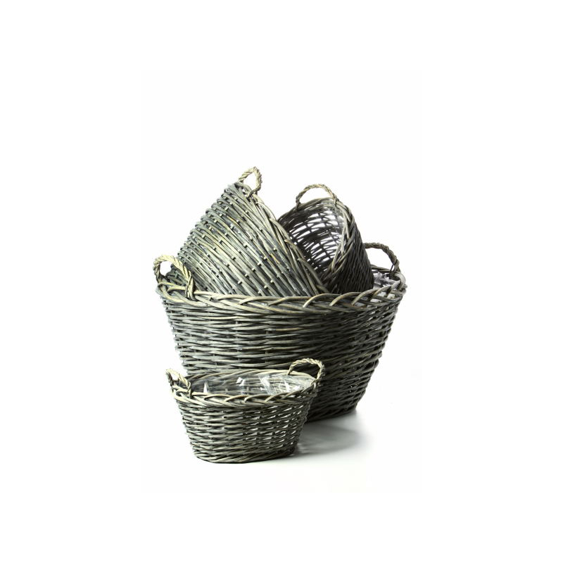 ov&aacute;lis rattan kos&aacute;r antikolt sz&uuml;rke