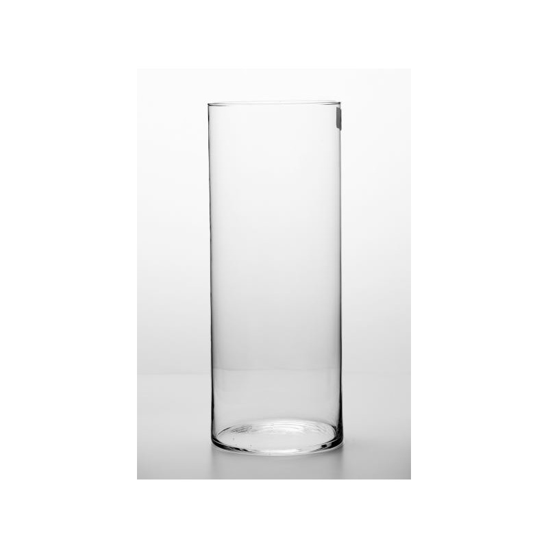 henger alakú üveg váza 19x50cm