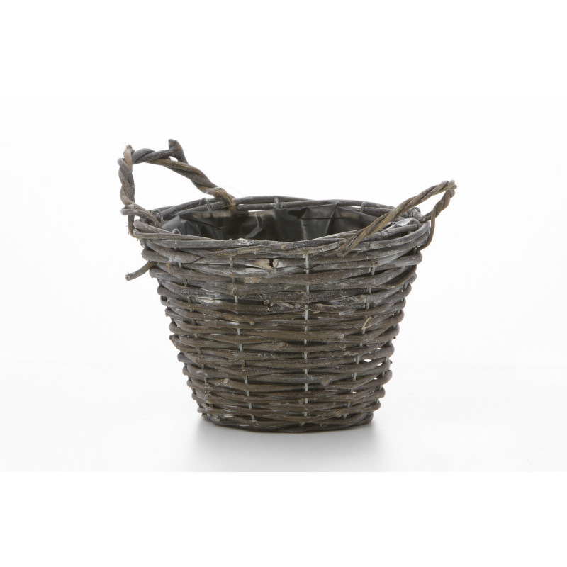 rattan kasp&oacute; k&eacute;t f&uuml;llel s&ouml;t&eacute;t barna 22x18cm