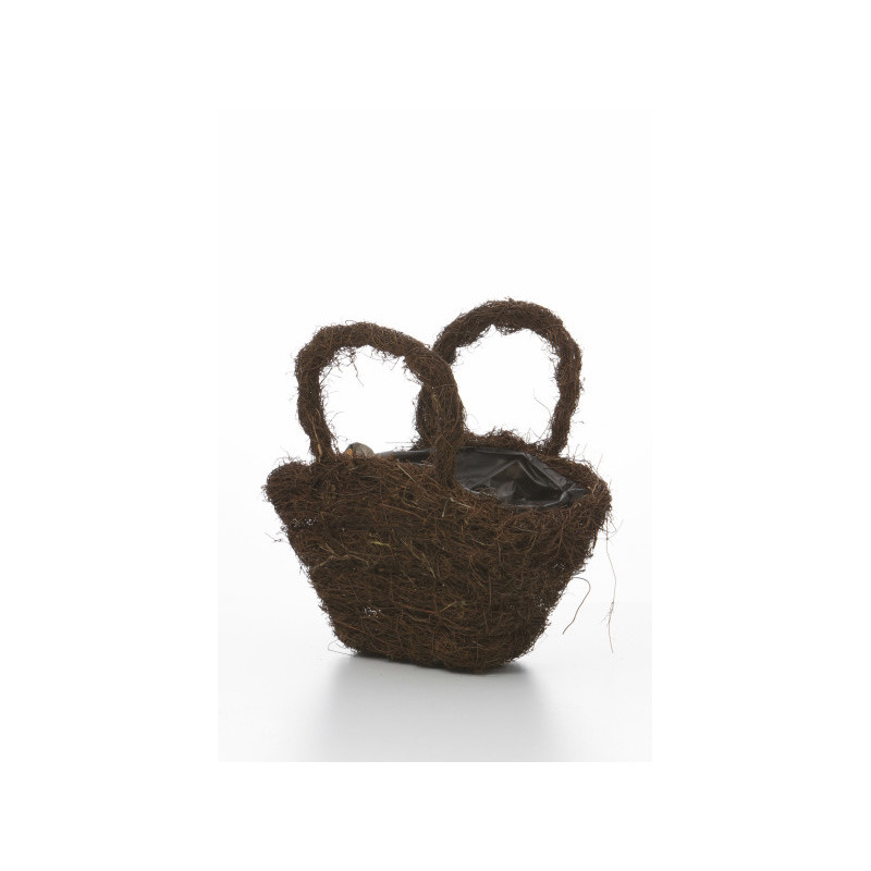 sz&ouml;gletes sz&aacute;lim t&aacute;ska s&ouml;t&eacute;t barna 24x16x13cm