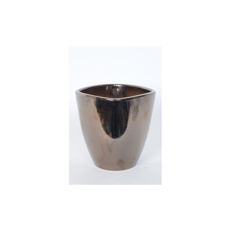 szögletes orchidea váza arany 13x13x15cm