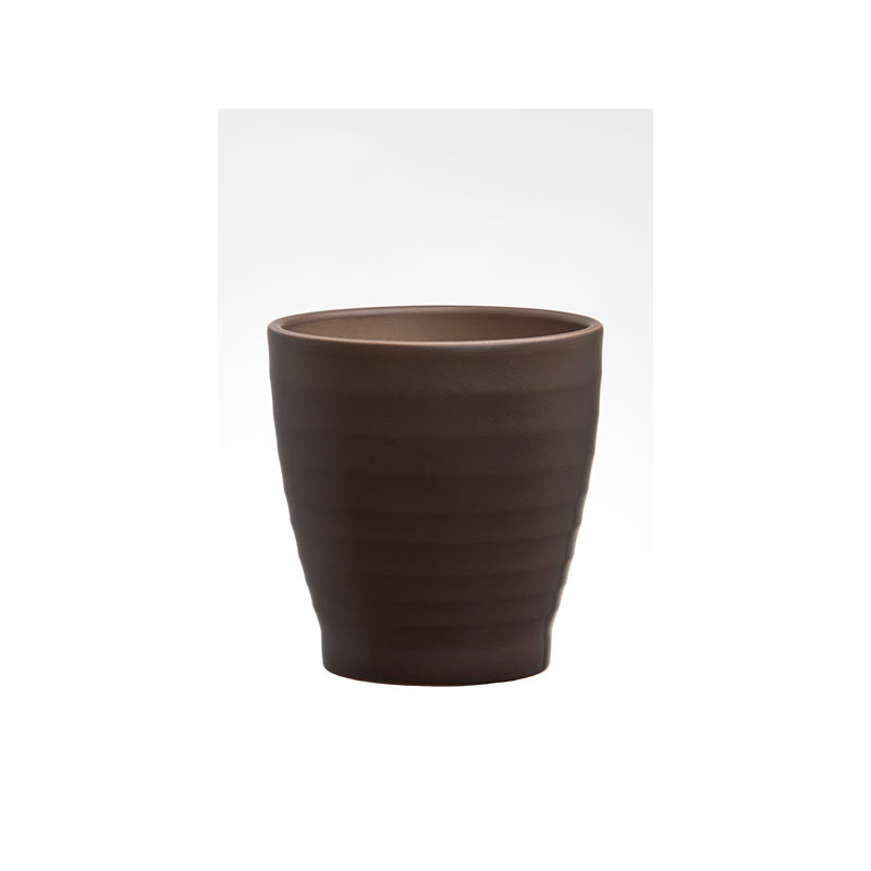 bordás orchidea váza barna 14cm