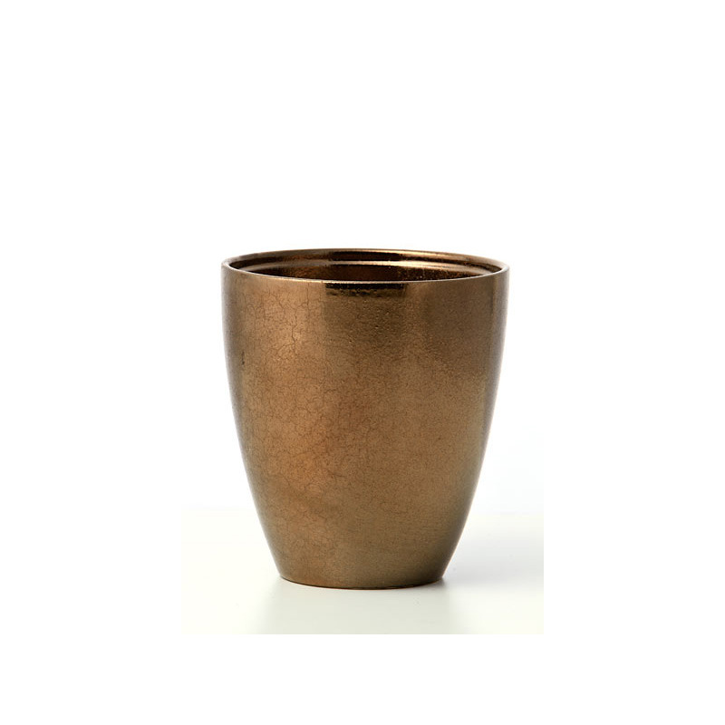 kerámia kaspó mintás bronz 13cm