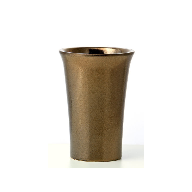 orchidea v&aacute;za mint&aacute;s bronz 14,5cm