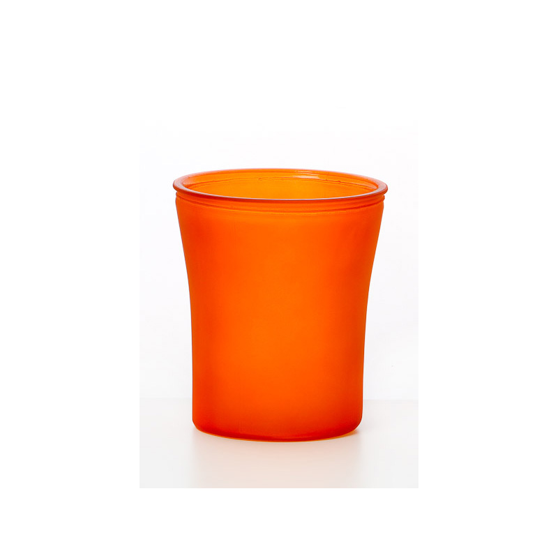 üveg orchidea váza narancs 14x16cm