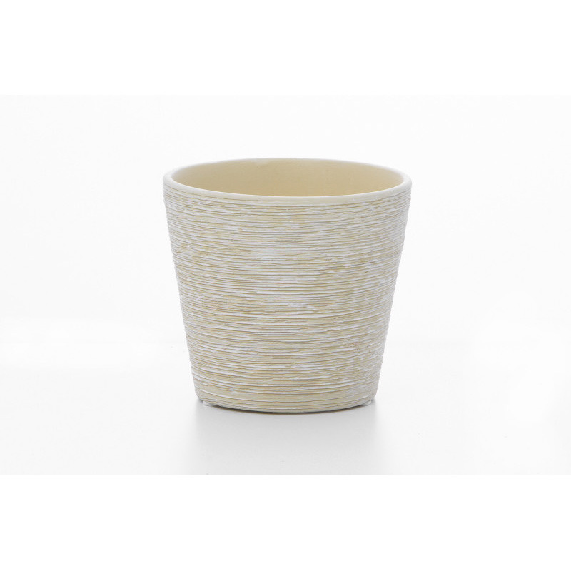 karcos kerámia kaspó vajszín 13,5cm