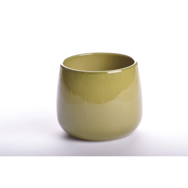 csupor formájú kerámia kaspó sötétzöld 14cm