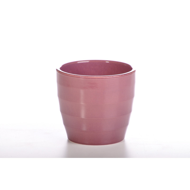 bordás kerámia kaspó padlizsán 13cm