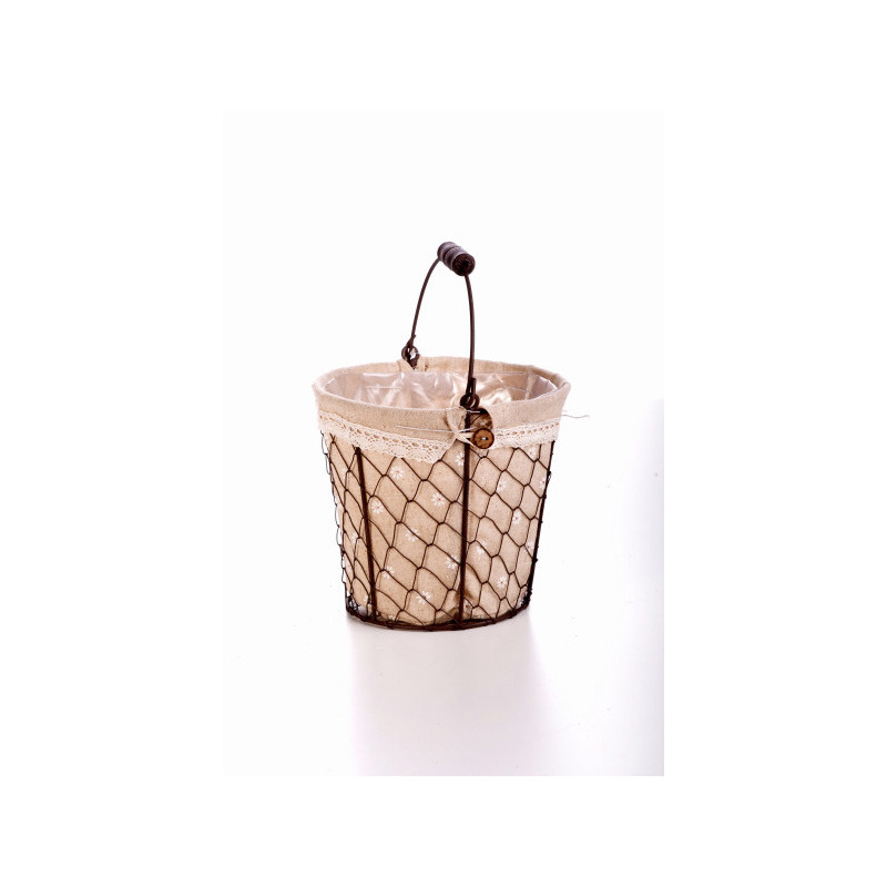 dr&oacute;th&aacute;l&oacute;s v&ouml;d&ouml;r textilb&eacute;l&eacute;ssel barna/drapp 26x24/40cm