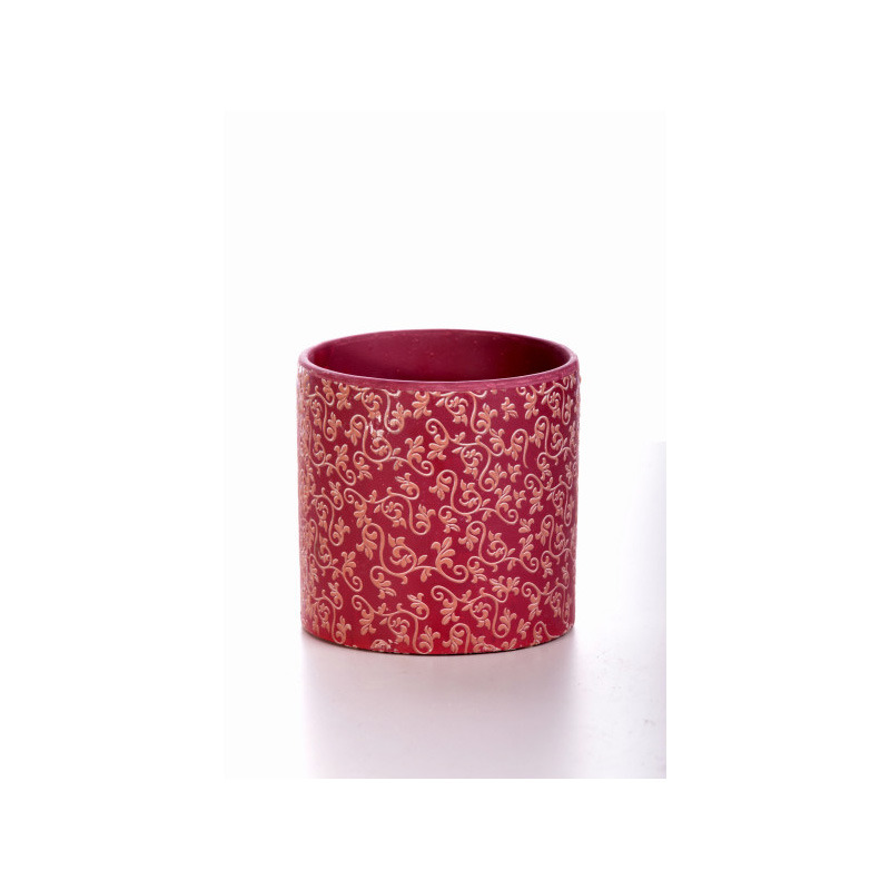 henger alak&uacute; indamint&aacute;s ker&aacute;mia kasp&oacute; lila/b&eacute;zs 13x13cm