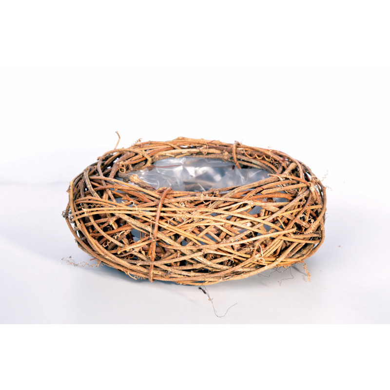 kusza fon&aacute;s&uacute; peremes szőlővessző t&aacute;l barna 25x10cm