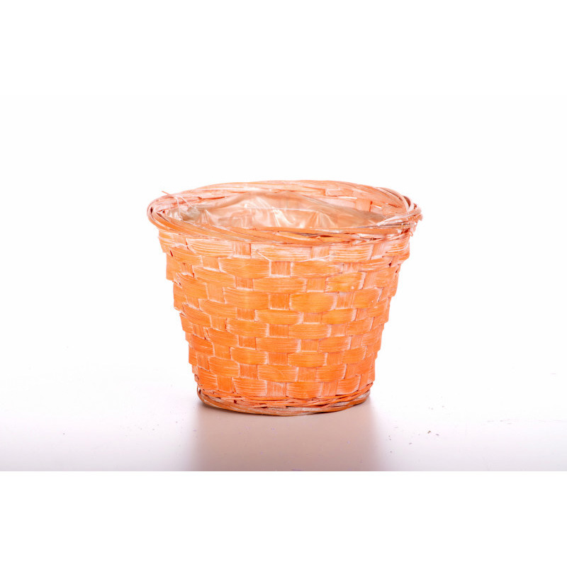 bambusz kaspó antikolt narancs 15x11cm