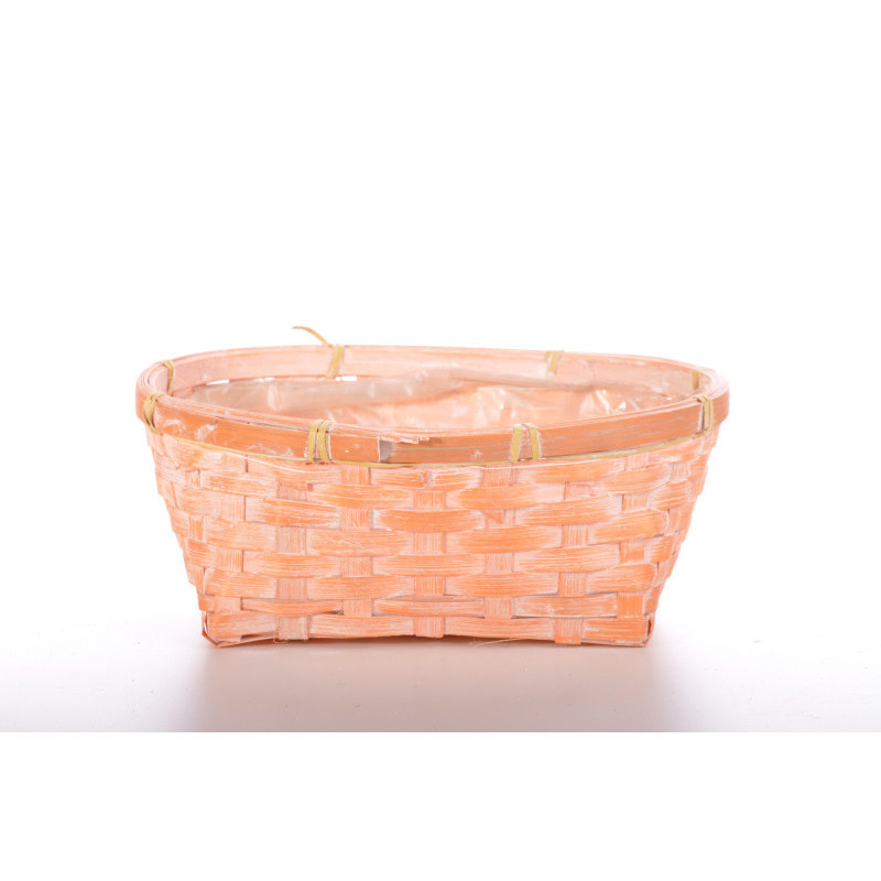 ov&aacute;lis bambusz t&aacute;l antikolt narancs 22x15x9cm