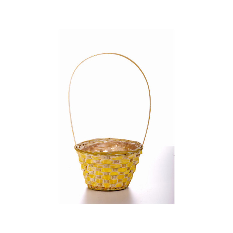 bambusz f&uuml;les kos&aacute;r antikolt s&aacute;rga 19x12/37,5cm