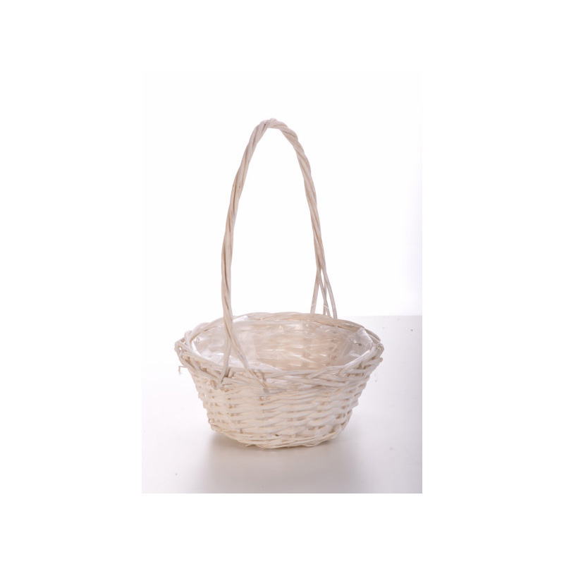 has&iacute;tott vessző f&uuml;les kos&aacute;r feh&eacute;r 24x11/38cm