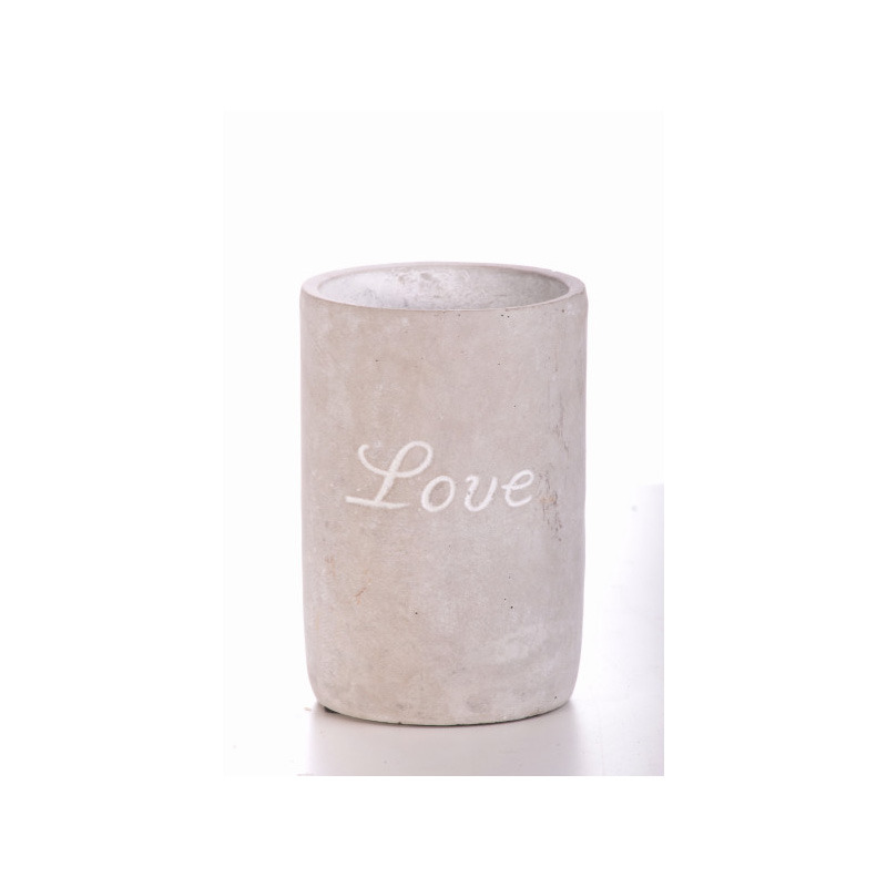 henger alak&uacute; orchidea v&aacute;za v&aacute;za Love felirattal sz&uuml;rke13,5x20cm