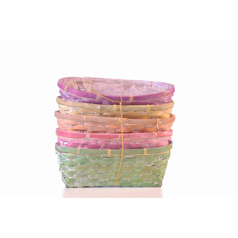 ov&aacute;lis antikolt bambusz t&aacute;l mix 22x15x9cm 5db/csomag