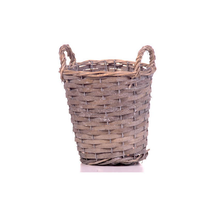 has&iacute;tott fa magas&iacute;tott kasp&oacute; k&eacute;t f&uuml;llel sz&uuml;rke 26x26/32cm