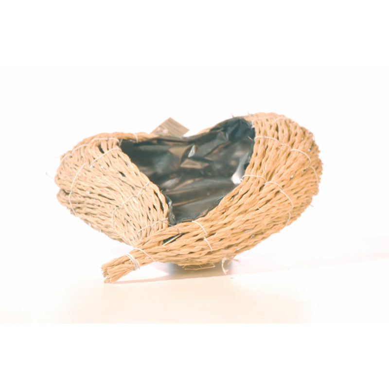 bambusz sz&iacute;v alak&uacute; t&aacute;l nat&uacute;r 30x25x9cm