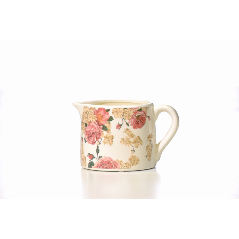 r&oacute;zsamint&aacute;s ker&aacute;mia kanna r&oacute;zsasz&iacute;n-vajsz&iacute;n-kr&eacute;m 13x11x18cm