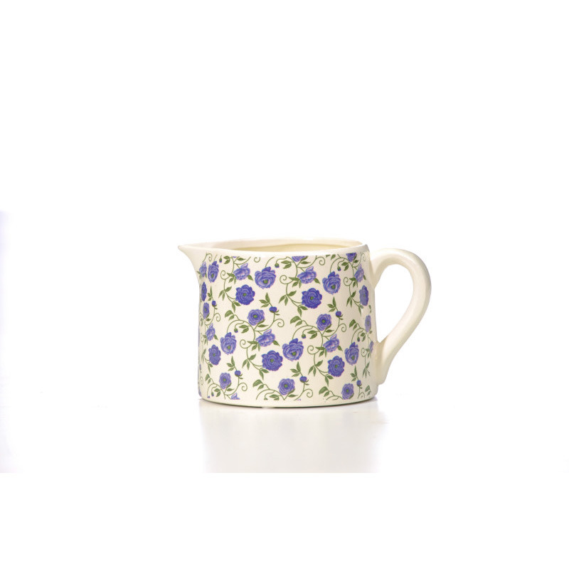 minirózsamintás kerámia kanna sötétlila-krém 13x11x18cm