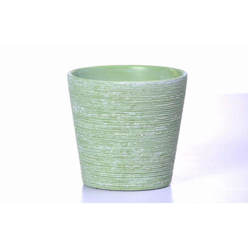 karcos kerámia kaspó antikolt zöld 11,5cm