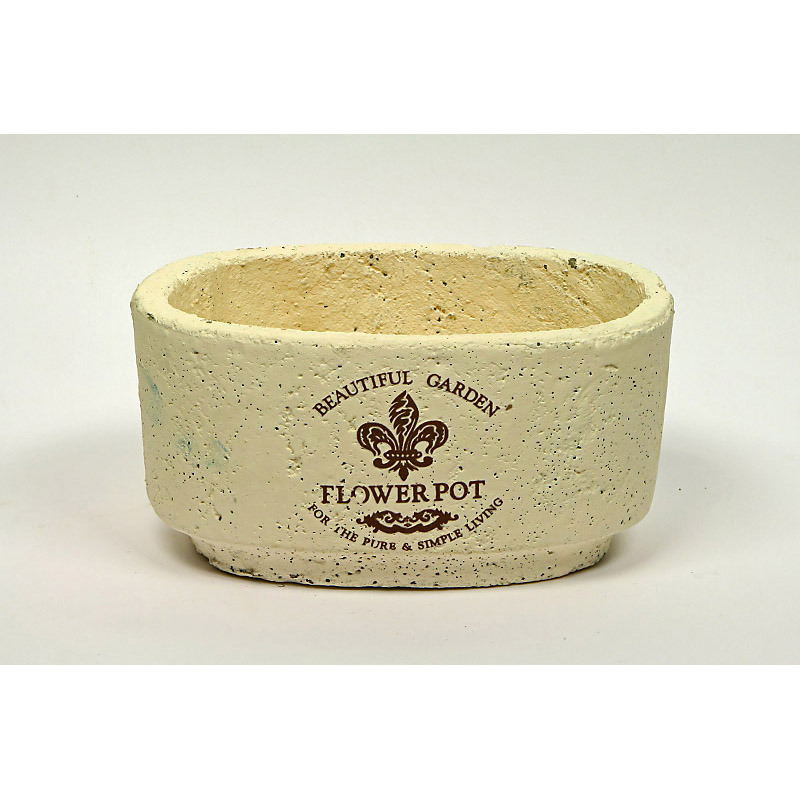 ov&aacute;lis cement t&aacute;l kr&eacute;m 17x9,5x 9cm