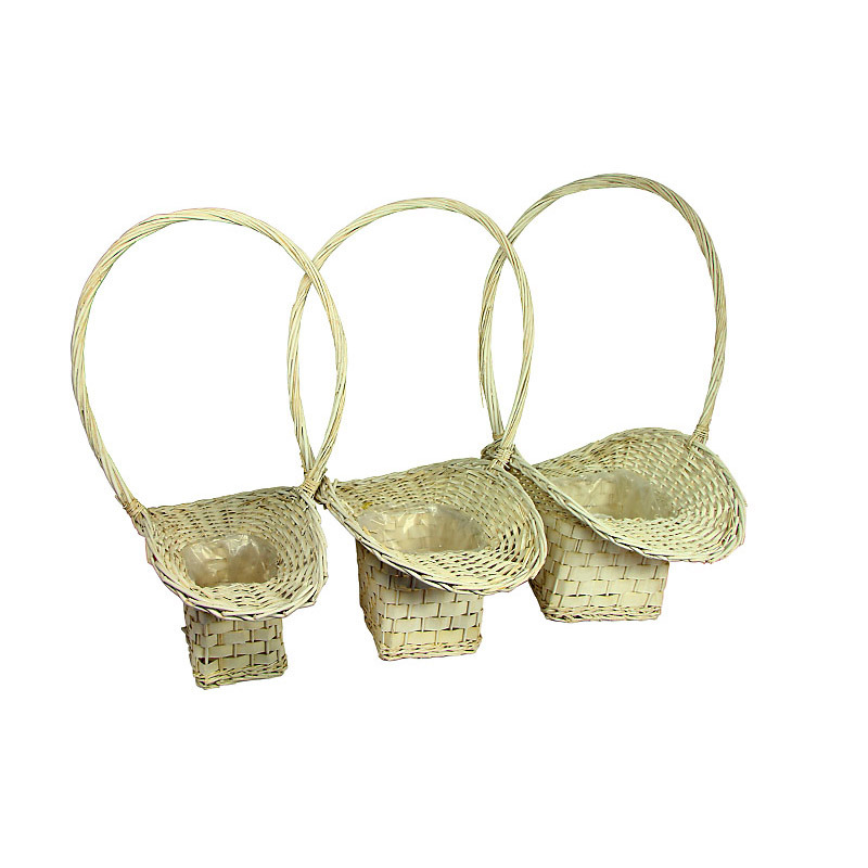 hasított fa florentin kosár szett fehér S/3 60x45x36/90cm