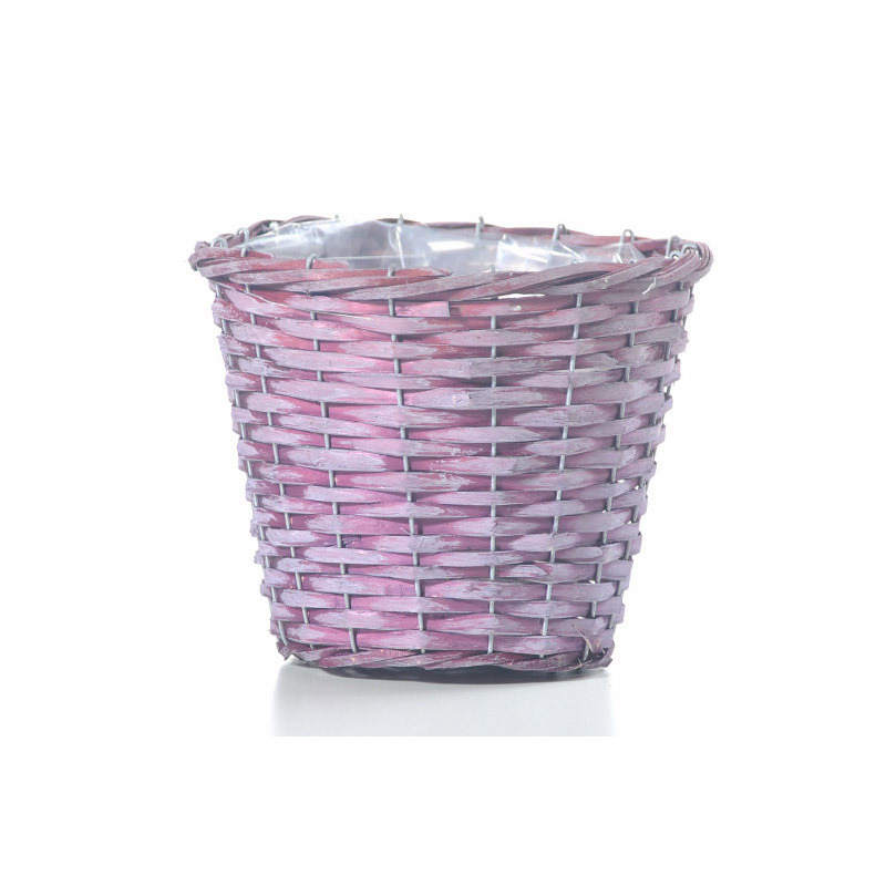 hasított fa magasított kaspó antikolt lila 23,5x18,5cm