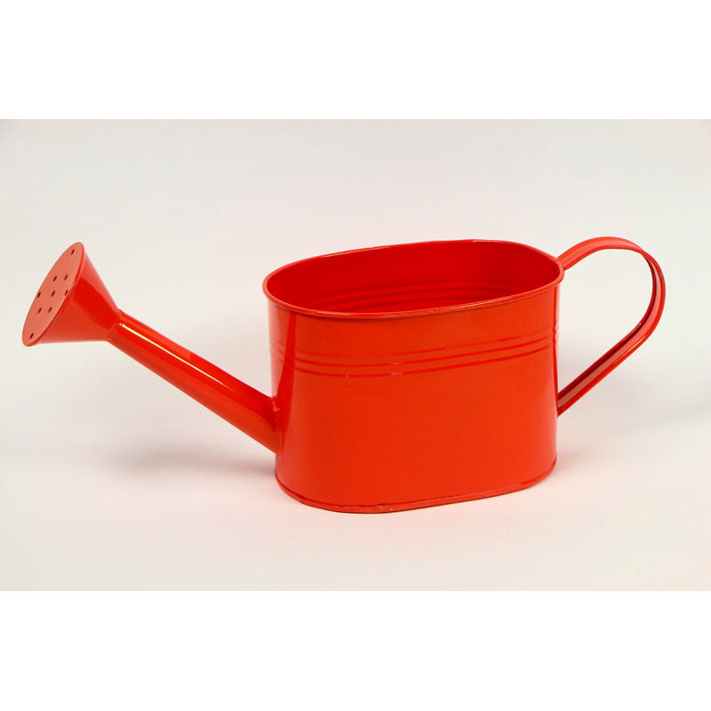 ovális cink kanna piros 25/ 12,5x8,5x9cm