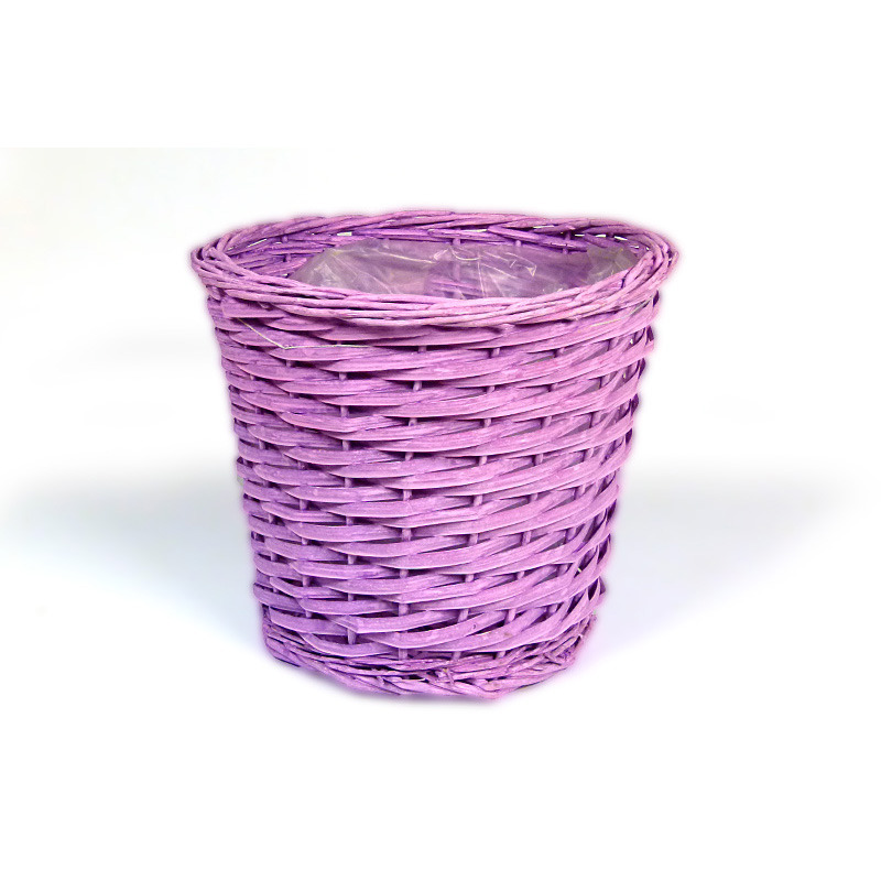 hasított fa kaspó lila 27x24cm