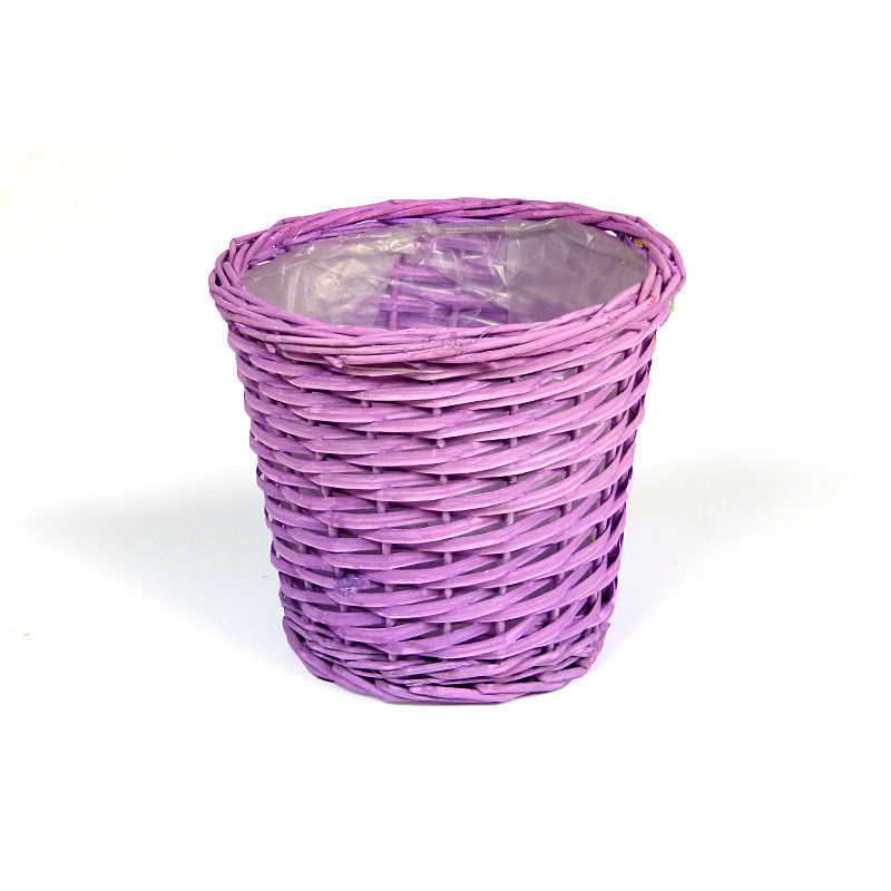 hasított fa kaspó lila 25x22cm