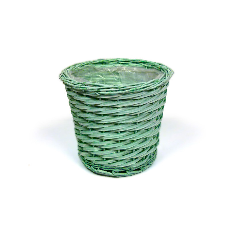 hasított fa kaspó zöld 22,5x 19,5cm