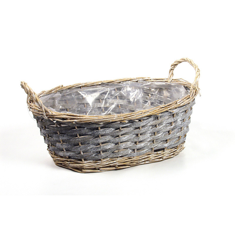 ov&aacute;lis has&iacute;tott fa t&aacute;l k&eacute;t f&uuml;llel sz&uuml;rke-nat&uacute;r 30x22x11/15cm