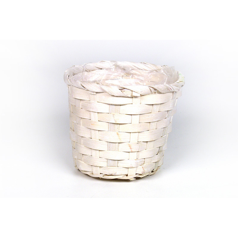 bambusz kasp&oacute; feh&eacute;r 16x13,5cm