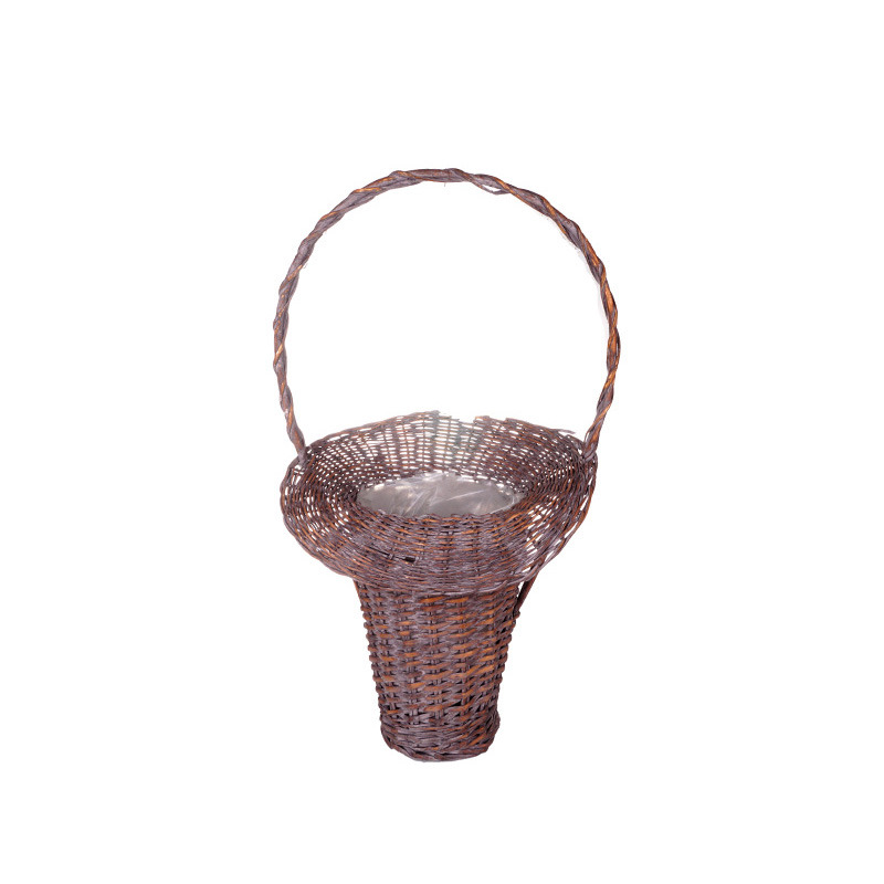 rózsakosár antikolt barna 51x34x43/90cm